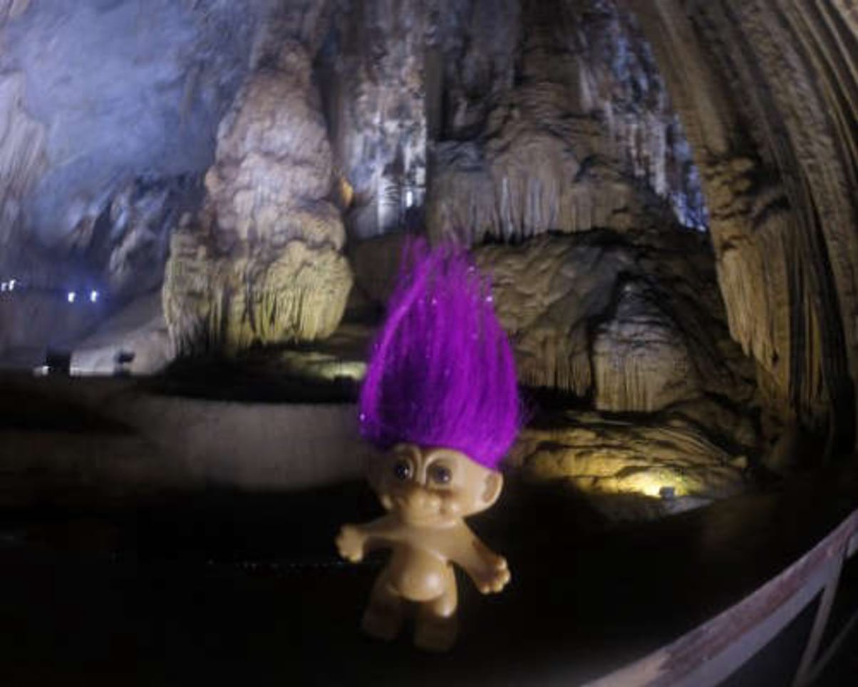 Oswald at Paradise Cave in Phong Nha, Vietnam