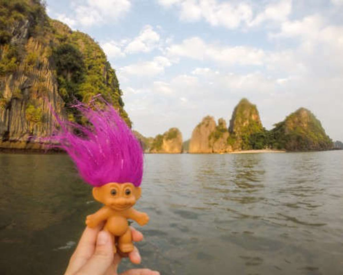 Oswald at Halong Bay in Halong Bay, Vietnam