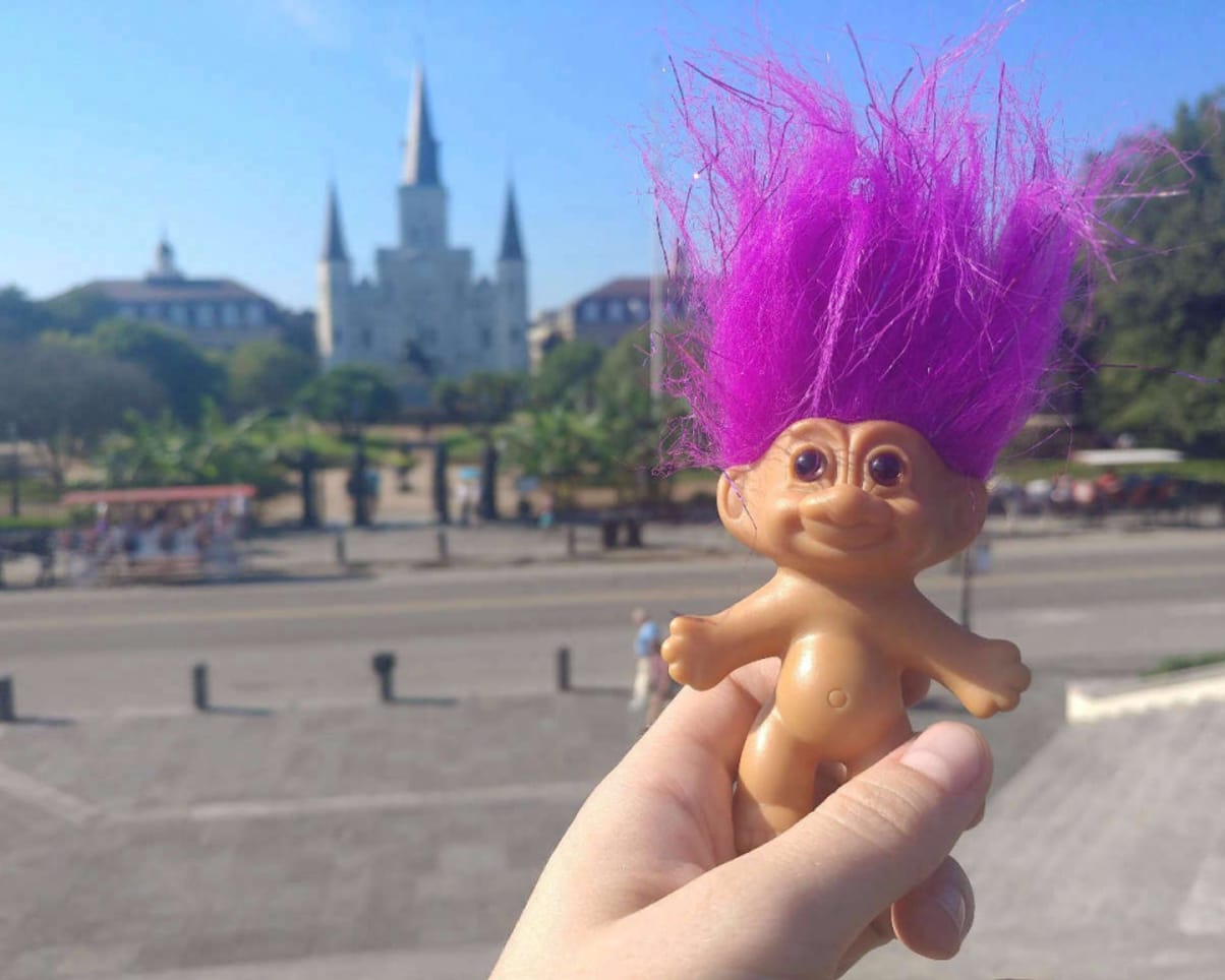 Oswald at Jackson Square in New Orleans, LA, USA